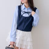 【セットアップ対応】ドッキングリボンブラウス | RMAF　NICE CLAUP / OLIVE des OLIVE | 詳細画像1 