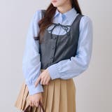 チャコール | 【セットアップ対応】ドッキングリボンブラウス | RMAF　NICE CLAUP / OLIVE des OLIVE