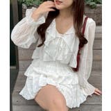 アイボリー | ラッフルブラウス&シャーリングキャミ | RMAF　NICE CLAUP / OLIVE des OLIVE