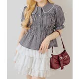 シャーリングペプラム半袖ブラウス | RMAF　NICE CLAUP / OLIVE des OLIVE | 詳細画像6 