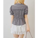 シャーリングペプラム半袖ブラウス | RMAF　NICE CLAUP / OLIVE des OLIVE | 詳細画像8 