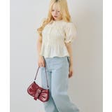 シャーリングペプラム半袖ブラウス | RMAF　NICE CLAUP / OLIVE des OLIVE | 詳細画像11 