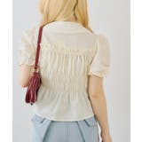 シャーリングペプラム半袖ブラウス | RMAF　NICE CLAUP / OLIVE des OLIVE | 詳細画像13 