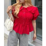 シャーリングペプラム半袖ブラウス | RMAF　NICE CLAUP / OLIVE des OLIVE | 詳細画像18 