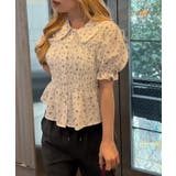 シャーリングペプラム半袖ブラウス | RMAF　NICE CLAUP / OLIVE des OLIVE | 詳細画像26 