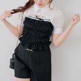 ドット | 前開きシャーリングフリルブラウス | RMAF　NICE CLAUP / OLIVE des OLIVE