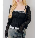 ブラック | 肩リボンキャミブラウス | RMAF　NICE CLAUP / OLIVE des OLIVE