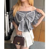 柄2 | 【5色展開】オフショルでも着れる レースビッグリボンブラウス | RMAF　NICE CLAUP / OLIVE des OLIVE