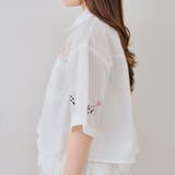 刺繍入りショート丈ブラウス | NICE CLAUP / OLIVE des OLIVE　OUTLET | 詳細画像18 