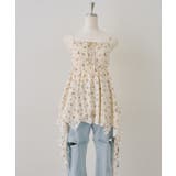 花柄 | 【8色展開 無地 ドット柄 チェック柄 花柄】レースアップキャミチュニック | RMAF NICE CLAUP / OLIVE des OLIVE