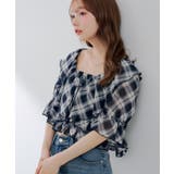 【セットアイテム】5分袖ラッフルブラウス&シャーリングキャミ | RMAF　NICE CLAUP / OLIVE des OLIVE | 詳細画像2 