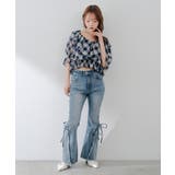 【セットアイテム】5分袖ラッフルブラウス&シャーリングキャミ | RMAF　NICE CLAUP / OLIVE des OLIVE | 詳細画像7 