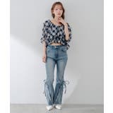 【セットアイテム】5分袖ラッフルブラウス&シャーリングキャミ | RMAF　NICE CLAUP / OLIVE des OLIVE | 詳細画像9 