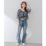 【セットアイテム】5分袖ラッフルブラウス&シャーリングキャミ | RMAF　NICE CLAUP / OLIVE des OLIVE | 詳細画像10 