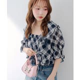 【セットアイテム】5分袖ラッフルブラウス&シャーリングキャミ | RMAF　NICE CLAUP / OLIVE des OLIVE | 詳細画像11 