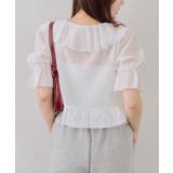 【セットアイテム】5分袖ラッフルブラウス&シャーリングキャミ | RMAF　NICE CLAUP / OLIVE des OLIVE | 詳細画像16 