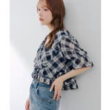 【セットアイテム】5分袖ラッフルブラウス&シャーリングキャミ | RMAF　NICE CLAUP / OLIVE des OLIVE | 詳細画像4 