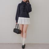 フェザーレースアッププルオーバー | NICE CLAUP / OLIVE des OLIVE　OUTLET | 詳細画像25 