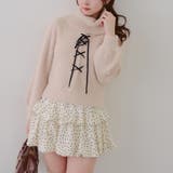 ピンクベージュ | フェザーレースアッププルオーバー | NICE CLAUP / OLIVE des OLIVE　OUTLET