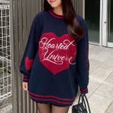 ネイビー | 【HolidayCollection】モールハートBIGニット | RMAF　NICE CLAUP / OLIVE des OLIVE