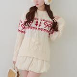 ポンポン付き カウチン風ニットプルオーバー | RMAF　NICE CLAUP / OLIVE des OLIVE | 詳細画像11 