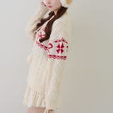 ポンポン付き カウチン風ニットプルオーバー | RMAF　NICE CLAUP / OLIVE des OLIVE | 詳細画像14 