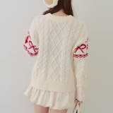 ポンポン付き カウチン風ニットプルオーバー | RMAF　NICE CLAUP / OLIVE des OLIVE | 詳細画像15 