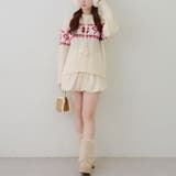 ポンポン付き カウチン風ニットプルオーバー | RMAF　NICE CLAUP / OLIVE des OLIVE | 詳細画像17 