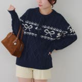 ポンポン付き カウチン風ニットプルオーバー | RMAF　NICE CLAUP / OLIVE des OLIVE | 詳細画像21 