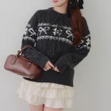 ポンポン付き カウチン風ニットプルオーバー | RMAF　NICE CLAUP / OLIVE des OLIVE | 詳細画像26 