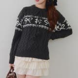 ポンポン付き カウチン風ニットプルオーバー | RMAF　NICE CLAUP / OLIVE des OLIVE | 詳細画像27 