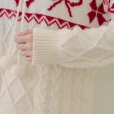 ポンポン付き カウチン風ニットプルオーバー | RMAF　NICE CLAUP / OLIVE des OLIVE | 詳細画像51 