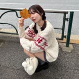 ポンポン付き カウチン風ニットプルオーバー | RMAF　NICE CLAUP / OLIVE des OLIVE | 詳細画像6 