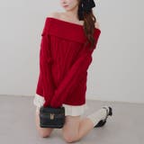 ポンポン付き オフショルケーブルプルオーバー | RMAF　NICE CLAUP / OLIVE des OLIVE | 詳細画像32 