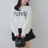 アイボリー | キラリロゴフェザーニット | NICE CLAUP / OLIVE des OLIVE　OUTLET