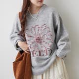 ブラシヤーンお花ジャガードニット | RMAF　NICE CLAUP / OLIVE des OLIVE | 詳細画像1 