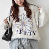 アイボリー | ブラシヤーンお花ジャガードニット | RMAF　NICE CLAUP / OLIVE des OLIVE