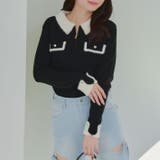 配色フェザーハーフジップニット | RMAF　NICE CLAUP / OLIVE des OLIVE | 詳細画像2 