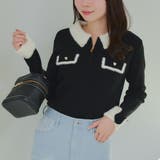 配色フェザーハーフジップニット | RMAF　NICE CLAUP / OLIVE des OLIVE | 詳細画像3 