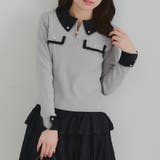 グレー | 配色フェザーハーフジップニット | RMAF　NICE CLAUP / OLIVE des OLIVE