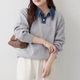 デニム衿ビッグニット | RMAF NICE CLAUP / OLIVE des OLIVE | 詳細画像14