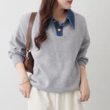 デニム衿ビッグニット | RMAF NICE CLAUP / OLIVE des OLIVE | 詳細画像16