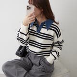 デニム衿ビッグニット | RMAF NICE CLAUP / OLIVE des OLIVE | 詳細画像31