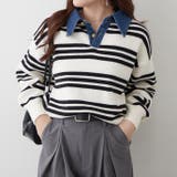 デニム衿ビッグニット | RMAF NICE CLAUP / OLIVE des OLIVE | 詳細画像32