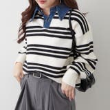 デニム衿ビッグニット | RMAF NICE CLAUP / OLIVE des OLIVE | 詳細画像35