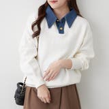 デニム衿ビッグニット | RMAF NICE CLAUP / OLIVE des OLIVE | 詳細画像2