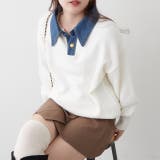 デニム衿ビッグニット | RMAF NICE CLAUP / OLIVE des OLIVE | 詳細画像3