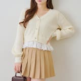 オフ | 裾レースリボン釦カーディガン | RMAF　NICE CLAUP / OLIVE des OLIVE