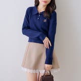 くま刺繍ケーブルポロ | NICE CLAUP / OLIVE des OLIVE　OUTLET | 詳細画像4 