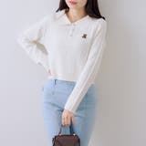 くま刺繍ケーブルポロ | NICE CLAUP / OLIVE des OLIVE　OUTLET | 詳細画像12 